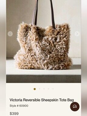 Veronica Reversible Sheepskin Tote Bag